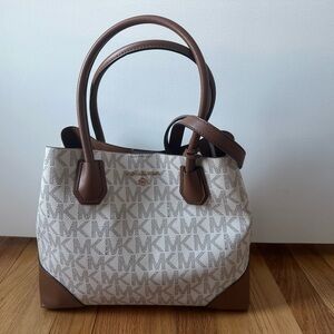 Michael Kors Brown and Cream Tote Bag
